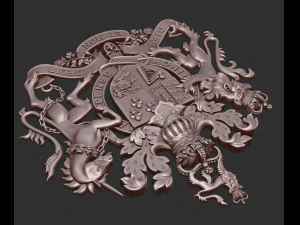 Escudo de armas de Gran Breta&ntilde;a Modelo de impresión 3D