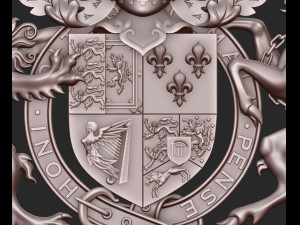 Coat of arms of the Great Britain 3Dプリントモデル