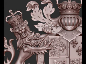 Escudo de armas de Gran Breta&ntilde;a Modelo de impresión 3D