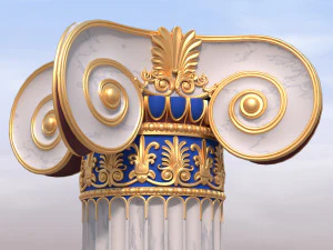 kolom Yunani Model 3D