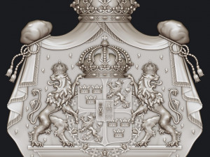 Coat of arms of Sweden 3D Print Model
