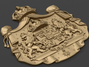 Coat of arms of Sweden 3D Print Model