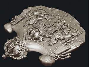 Coat of arms of Sweden 3D Print Model