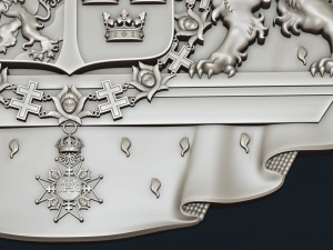 Coat of arms of Sweden 3D Print Model