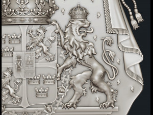 Coat of arms of Sweden 3D Print Model