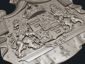 Coat of arms of Sweden 3D Print Model