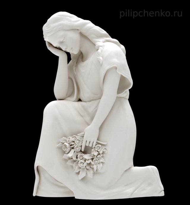 Sorrowing Woman Modello di stampa 3D .c4d .max .obj .3ds .fbx .stl .blend 