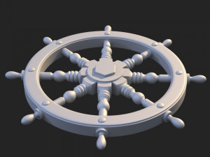 Ship Steering Wheel Modelo de Impressão 3D