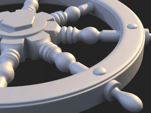 Ship Steering Wheel 3D Print Model