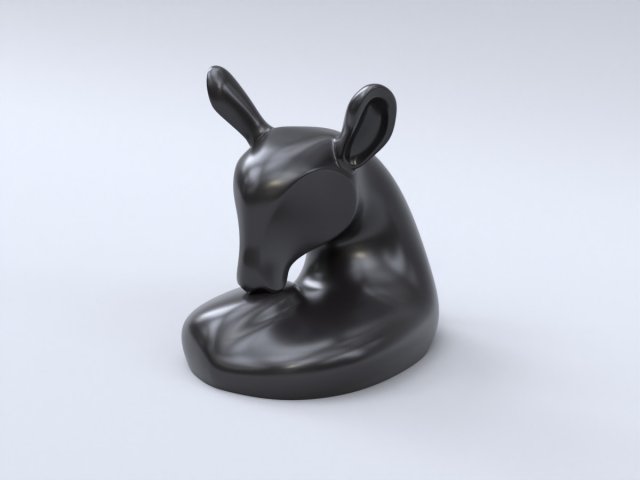 Deer Sculpture 3D 打印模型 .c4d .max .obj .3ds .fbx .stl .blend 