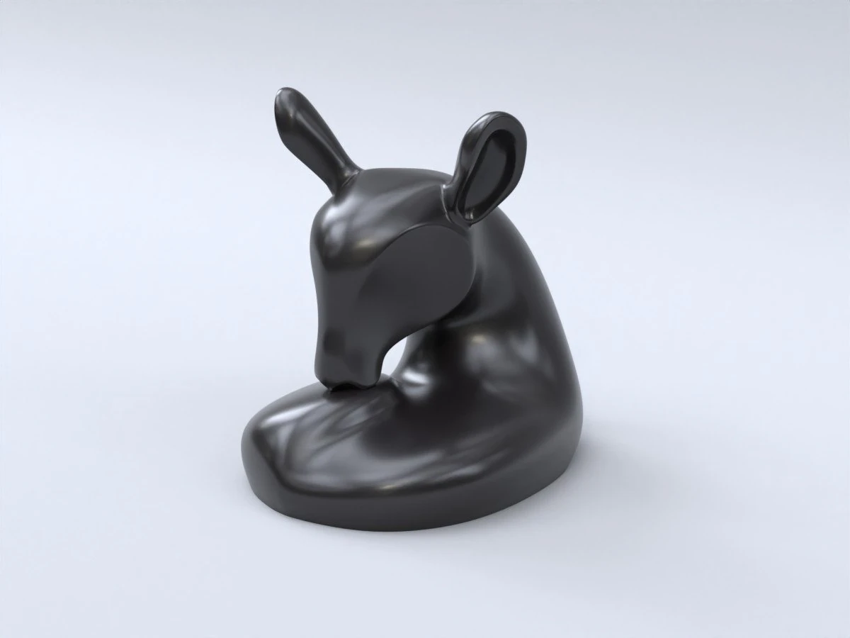 Deer Sculpture 3D Print Model .c4d .max .obj .3ds .fbx .stl .blend 