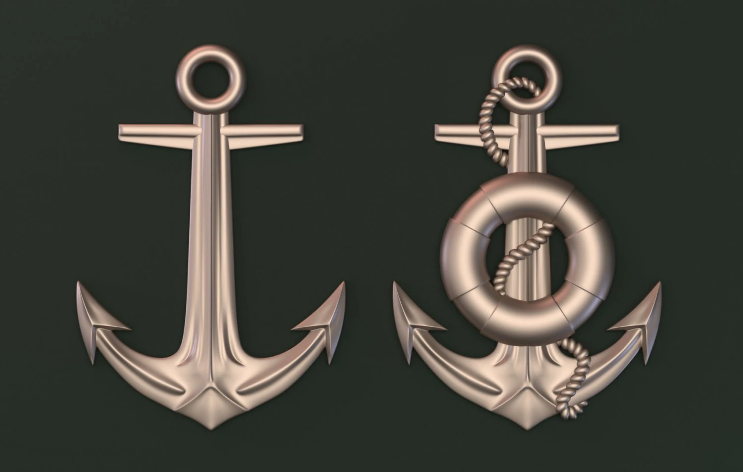Sea anchor 3D Print Model .c4d .max .obj .3ds .fbx .stl .blend 