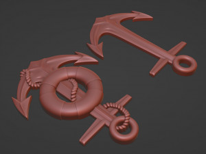 Sea anchor 3D 프린트 모델