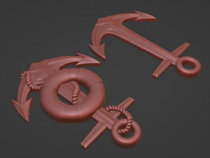 Sea anchor 3D Print Model