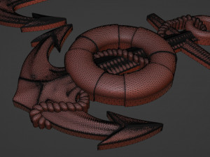 Sea anchor 3D 프린트 모델