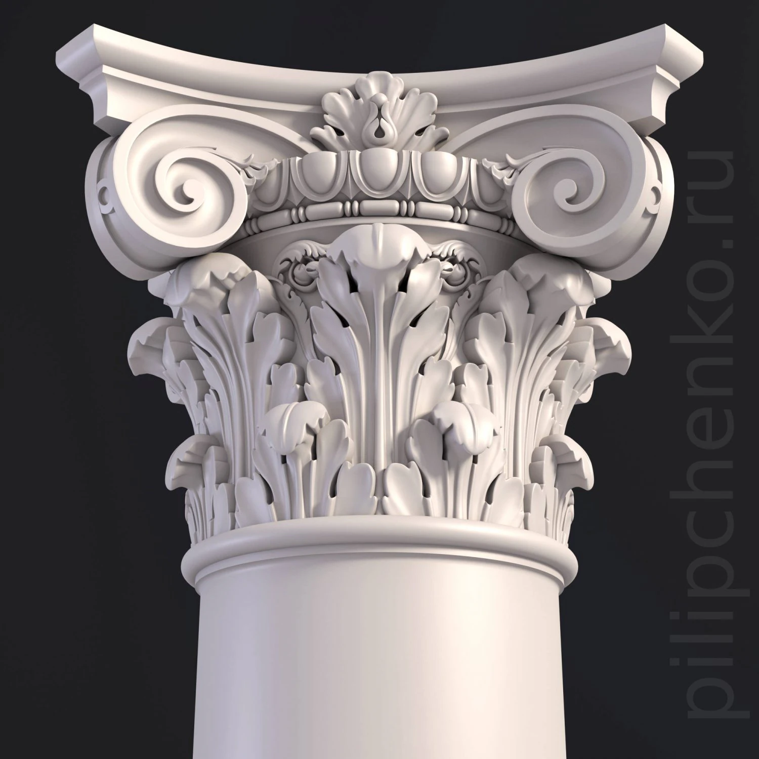 Capital Classical 3D Print Model .c4d .max .obj .3ds .fbx .stl .blend 