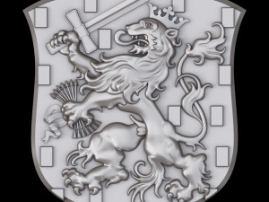 Coat of arms of the Netherlands lesser version Modelo de impresión 3D