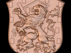 Escudo de armas de los Pa&iacute;ses Bajos versi&oacute;n menor Modelo de impresión 3D