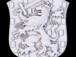 Escudo de armas de los Pa&iacute;ses Bajos versi&oacute;n menor Modelo de impresión 3D