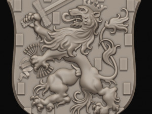 Coat of arms of the Netherlands lesser version Modelo de impresión 3D