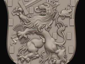 Escudo de armas de los Pa&iacute;ses Bajos versi&oacute;n menor Modelo de impresión 3D