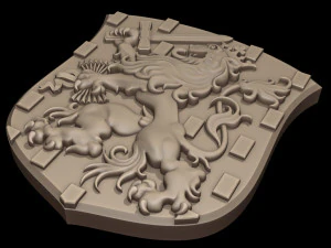Escudo de armas de los Pa&iacute;ses Bajos versi&oacute;n menor Modelo de impresión 3D