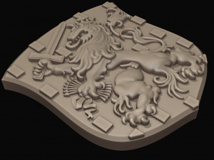 Coat of arms of the Netherlands lesser version Modelo de impresión 3D