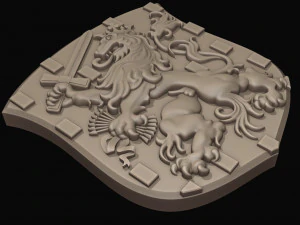 Escudo de armas de los Pa&iacute;ses Bajos versi&oacute;n menor Modelo de impresión 3D