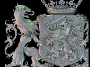 Coat of arms of the Netherlands State version 3D Print Model