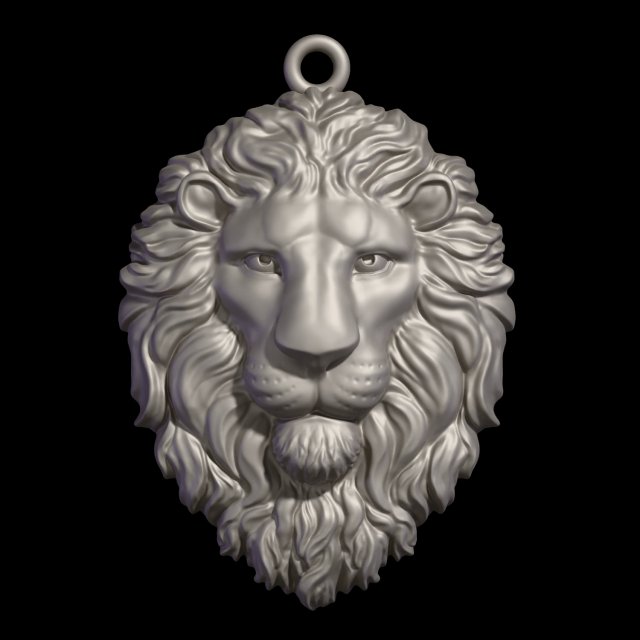 Lion Head Pendant 3D in 3DExport