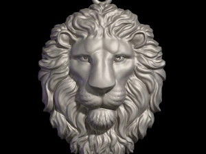 शेर सिर लटकन 3D प्रिंट मॉडल