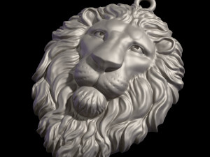 Lion Head Pendant Modelo de Impressão 3D