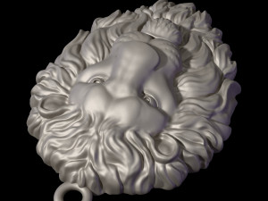 Lion Head Pendant Modelo de Impressão 3D
