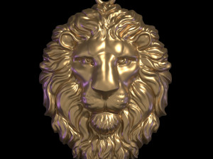 Lion Head Pendant Modelo de Impressão 3D