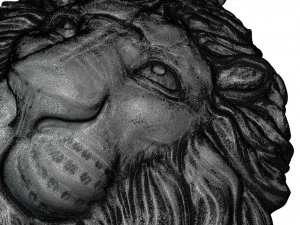 Lion Head Pendant 3D Print Model