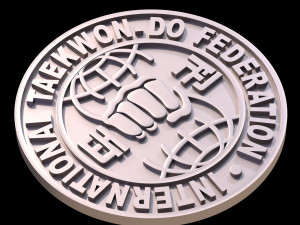 International Taekwon-Do Federation Logo Model Cetak 3D