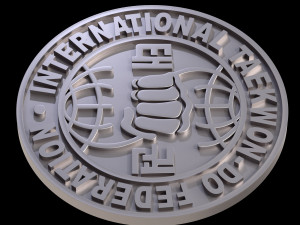 International Taekwon-Do Federation Logo Model Cetak 3D
