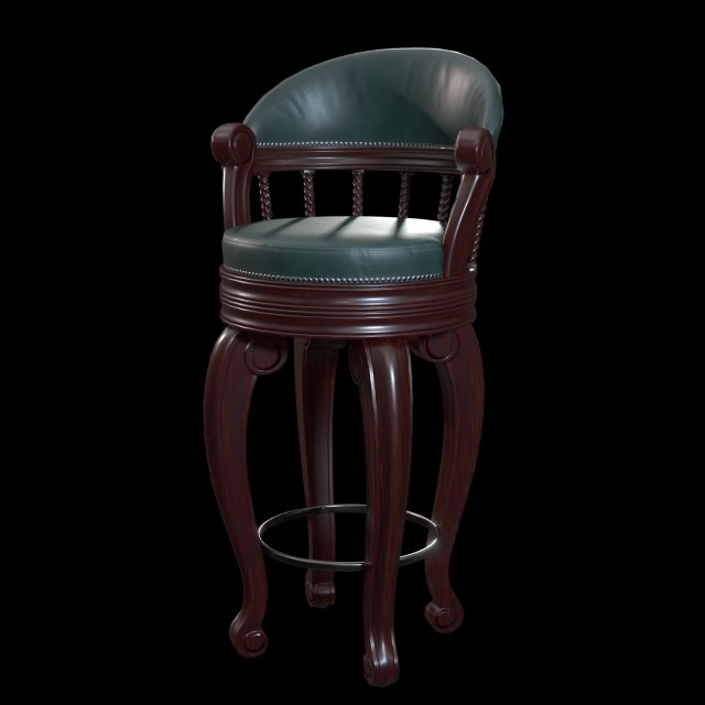 Bar Stool Model 3D .c4d .max .obj .3ds .fbx .stl .blend 