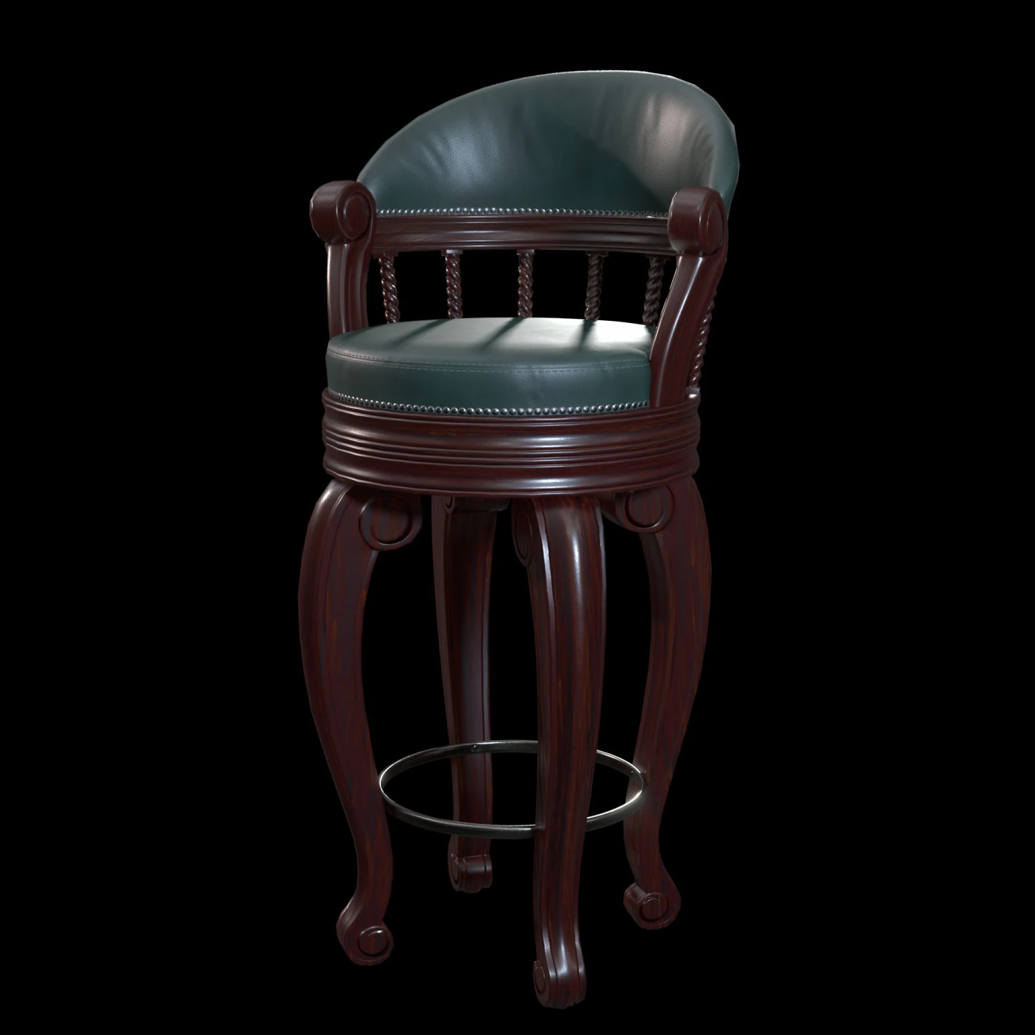 Bar Stool 3D Model .c4d .max .obj .3ds .fbx .stl .blend 