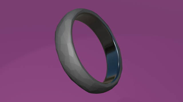 faceted ring 3Dモデル .c4d .max .obj .3ds .fbx .stl .blend 