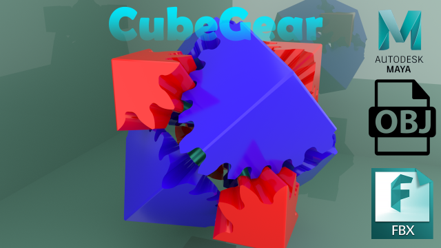 cubegear 3D 模型 .c4d .max .obj .3ds .fbx .stl .blend 