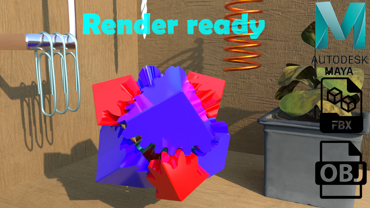 cubeartscene 3D Model .c4d .max .obj .3ds .fbx .stl .blend
