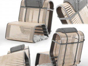 Wooden chair 3D Model