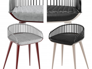 Leather bar chair Modelo 3D