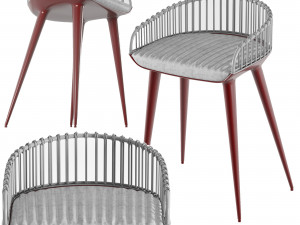 Leather bar chair Modelo 3D