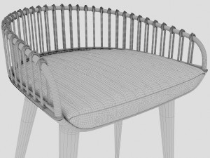 Leather bar chair Modelo 3D