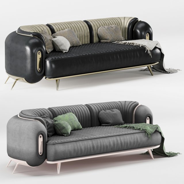 Comfort sofa 3D Model .c4d .max .obj .3ds .fbx .stl .blend 