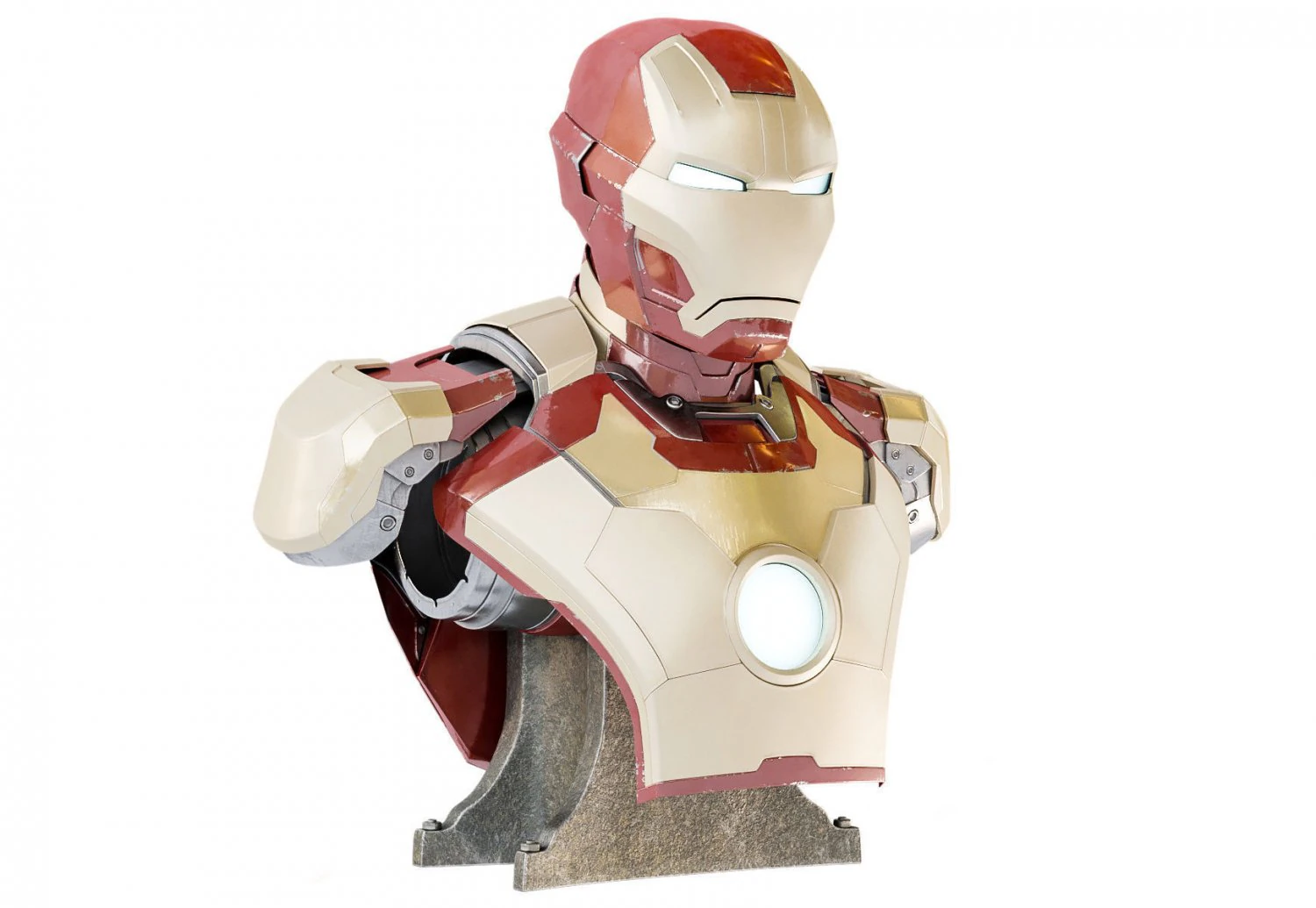 iron man mark 42 bust 3D Model .c4d .max .obj .3ds .fbx .stl .blend 