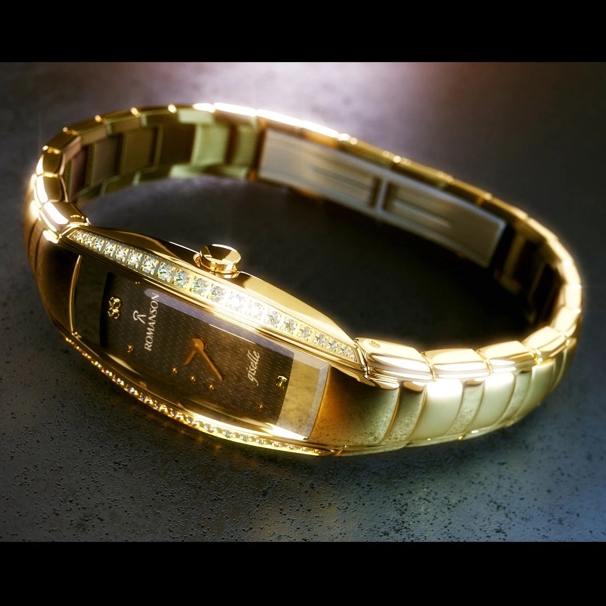 womens wrist watch romanson giselle 3D Model .c4d .max .obj .3ds .fbx .stl .blend 