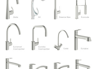 collection of faucets grohe 3D 模型